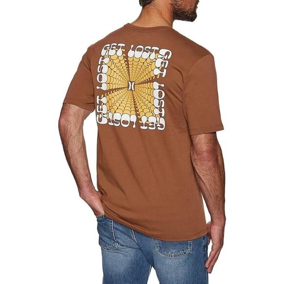 New NWT Hurley EVD Explore Lost Square Short Sleeve T-Shirt Men's Size Large - Picture 2 of 3